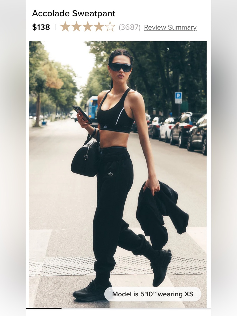 ALO Yoga Black accolade joggers